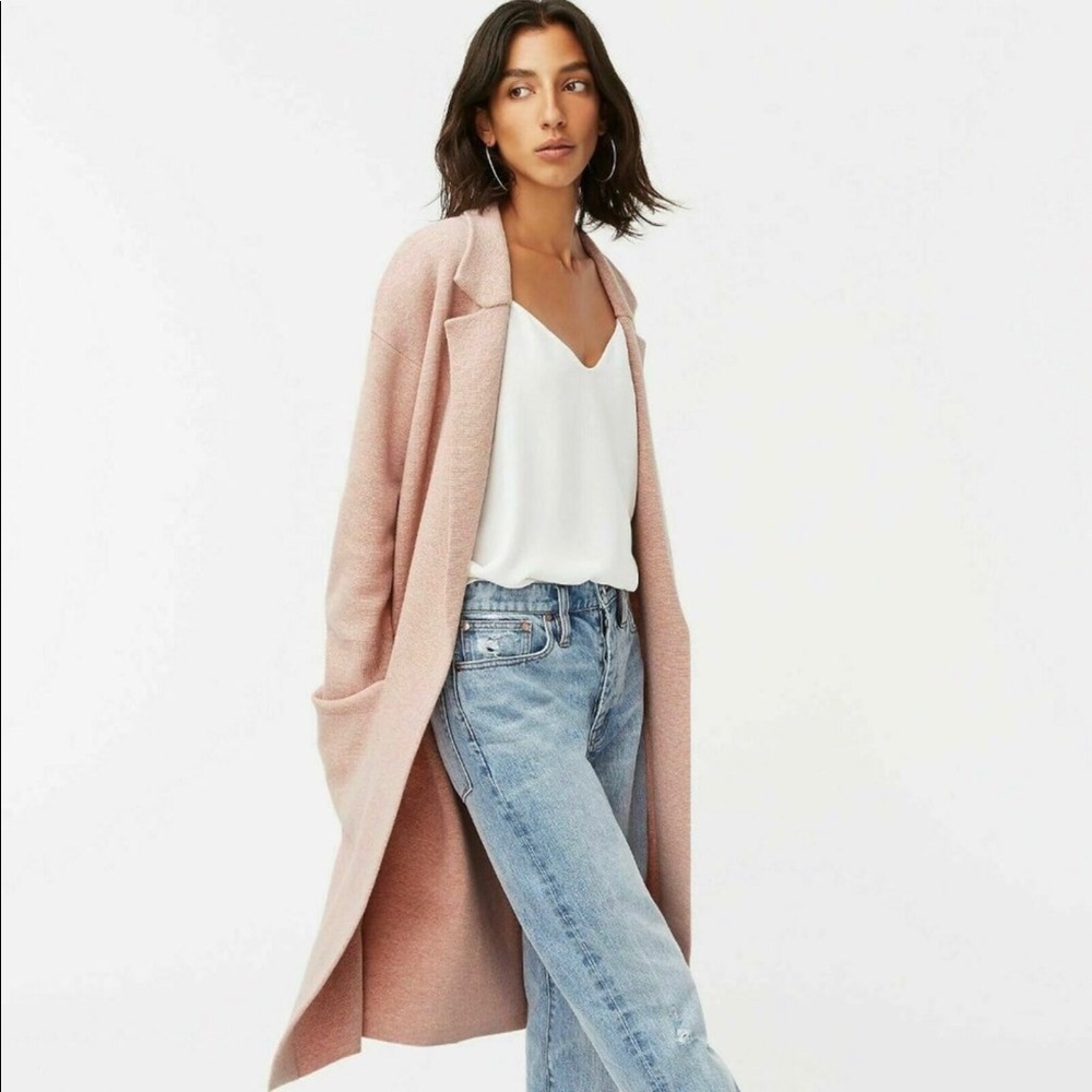 J.crew Ella open front long sweater-blazer